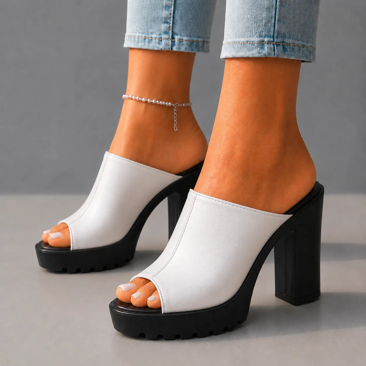 Women's Chunky Block Heel Sandals with Cushioned Insole