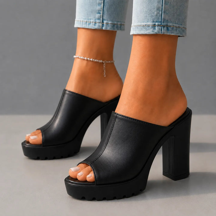 Women's Chunky Block Heel Sandals with Cushioned Insole