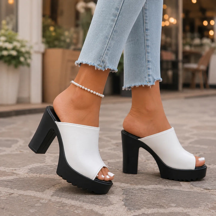 Women's Chunky Block Heel Sandals with Cushioned Insole