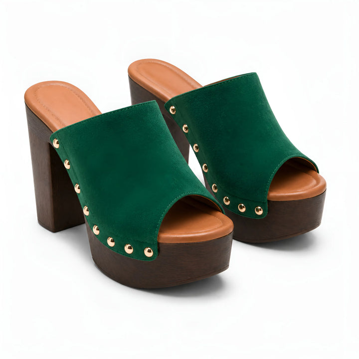 Women's Chunky Heeled Sandals with Cushioned Insole