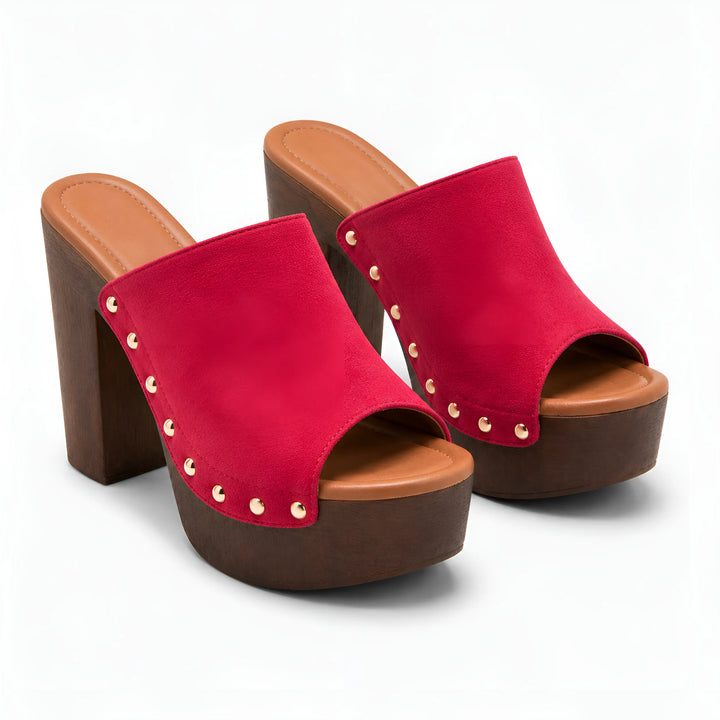 Women's Chunky Heeled Sandals with Cushioned Insole
