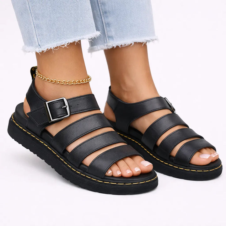 Women's Chunky Platform Sandals with Adjustable Strap