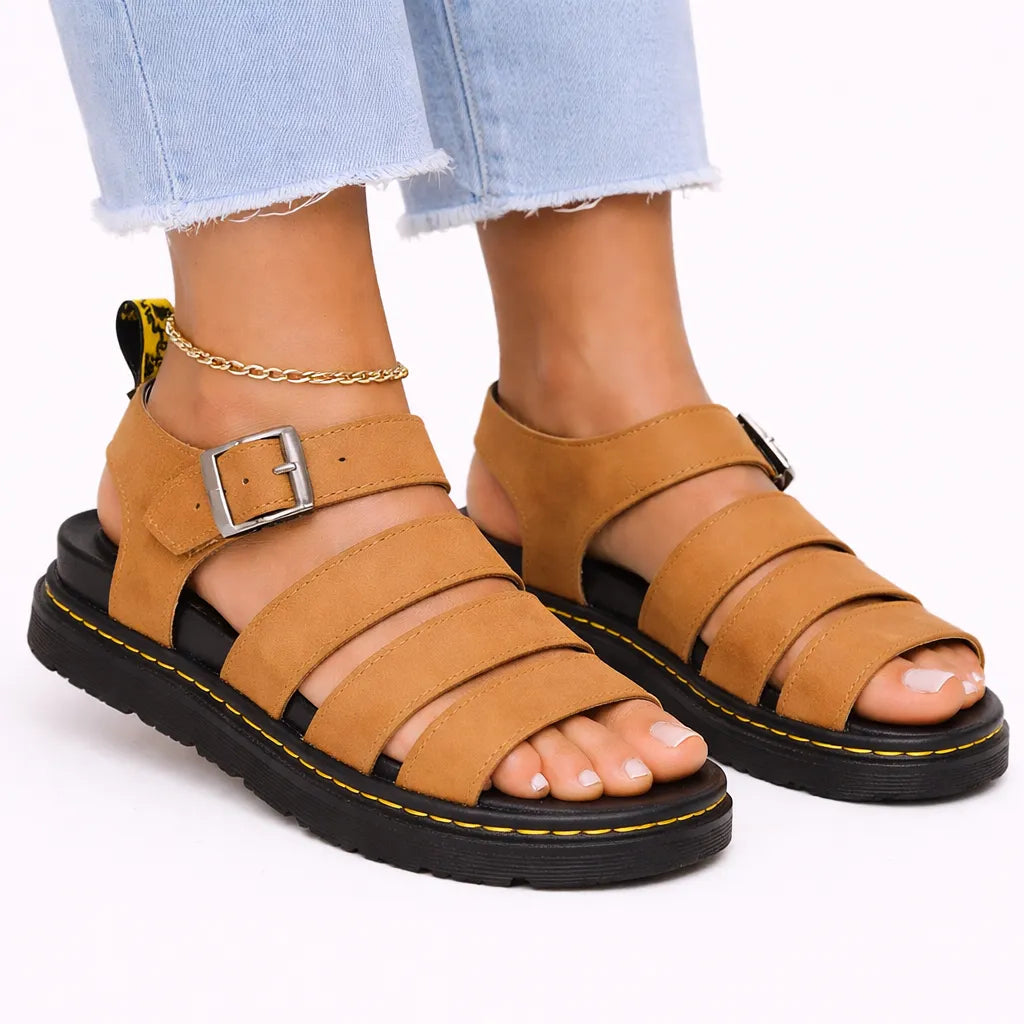 Women's Chunky Platform Sandals with Adjustable Strap