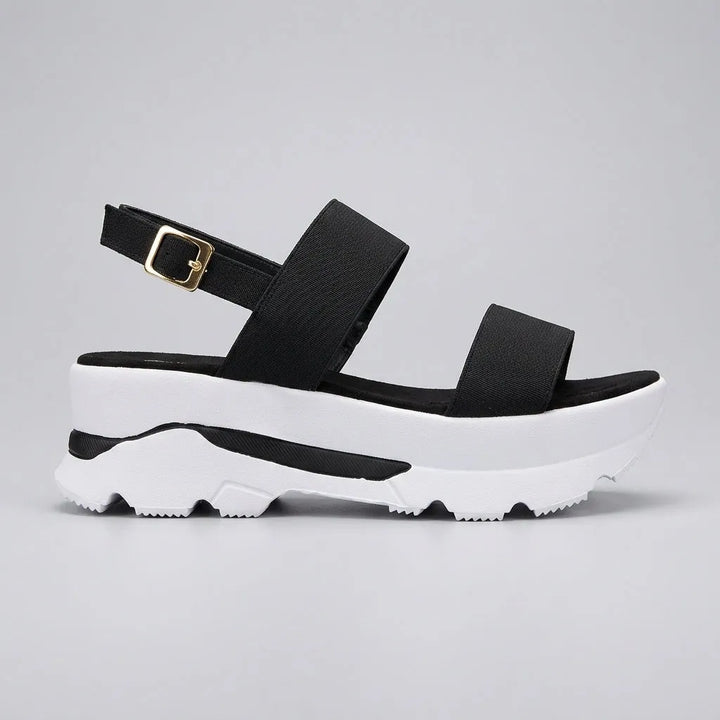 Women's Chunky Platform Sandals with Buckle Strap