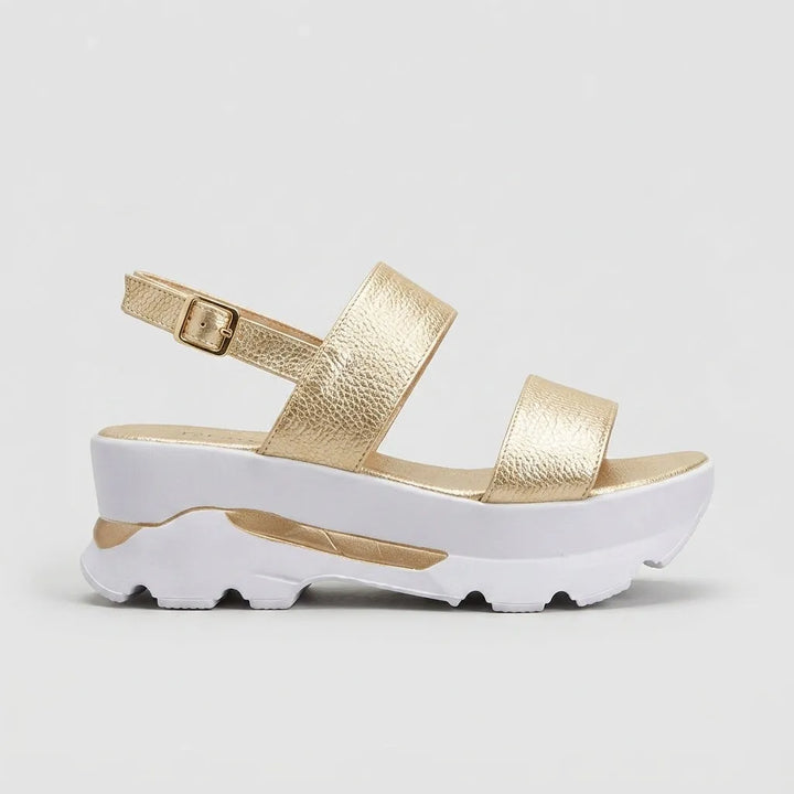 Women's Chunky Platform Sandals with Buckle Strap