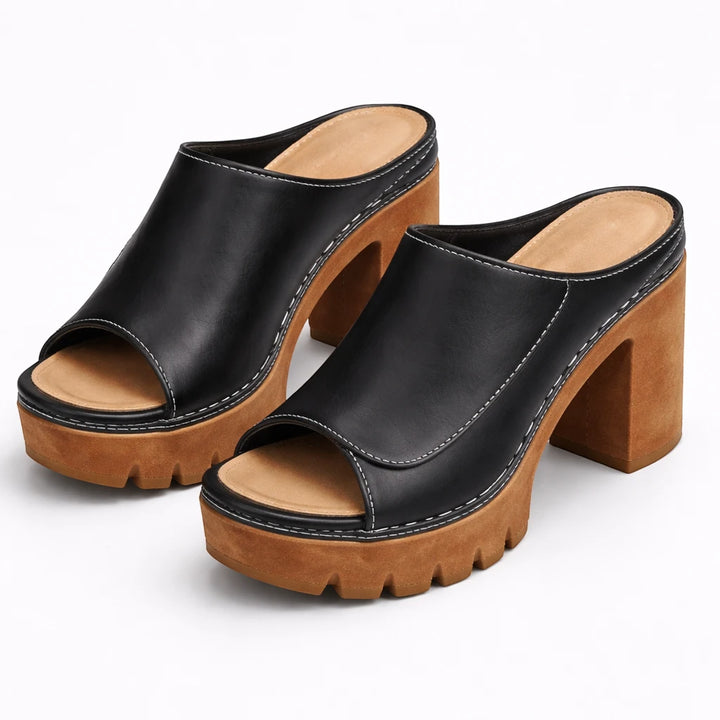 Women's Chunky Platform Sandals with Cushioned Footbed