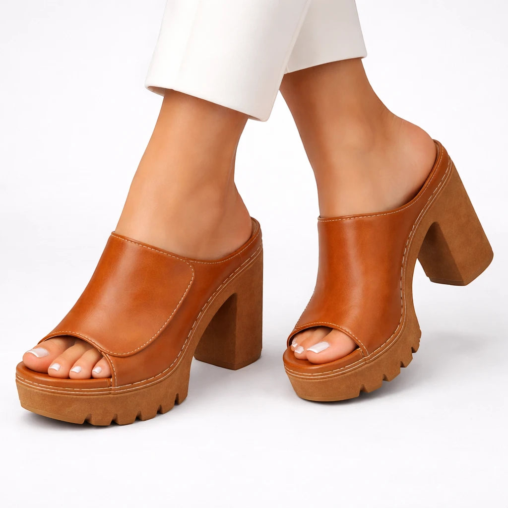 Women's Chunky Platform Sandals with Cushioned Footbed