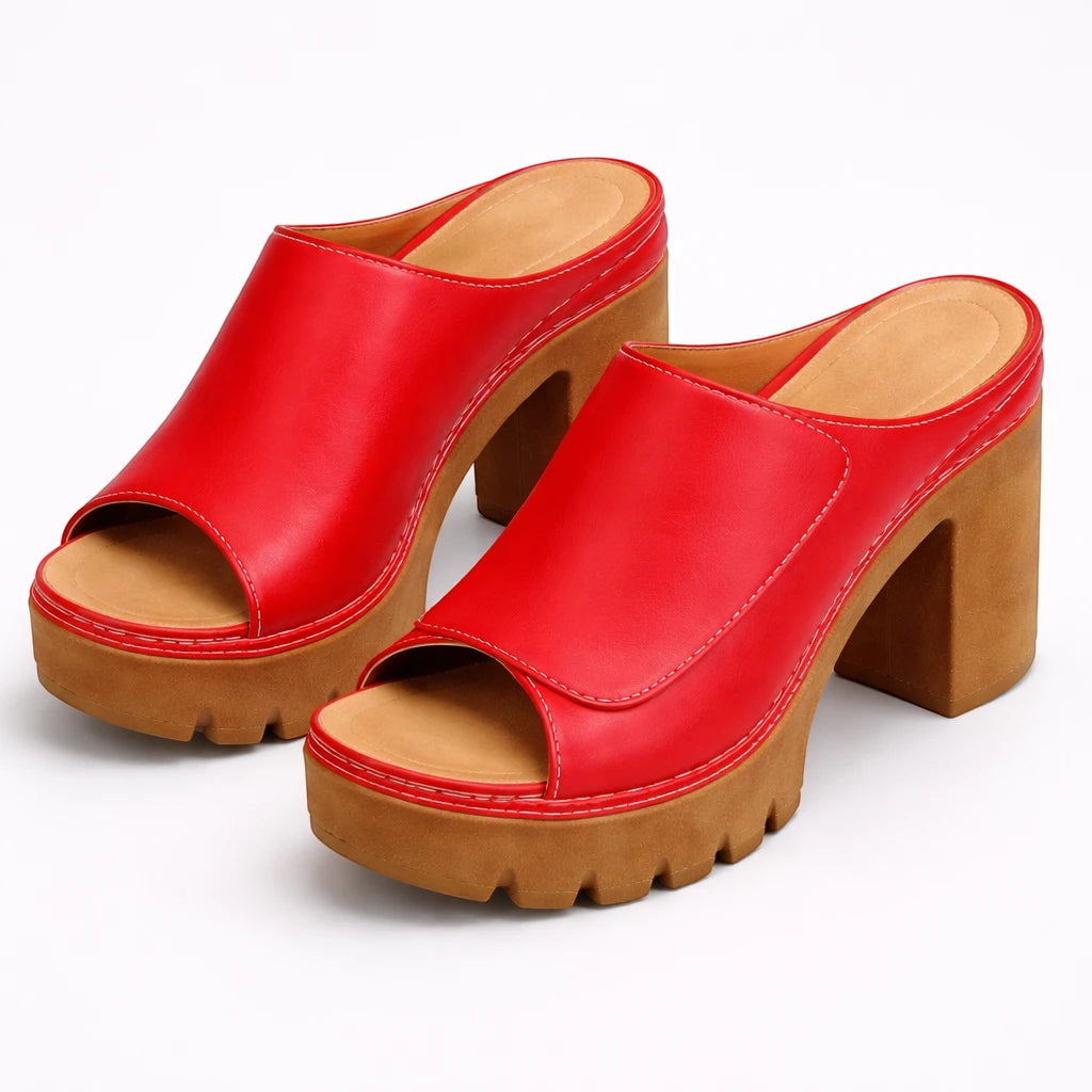 Women's Chunky Platform Sandals with Cushioned Footbed