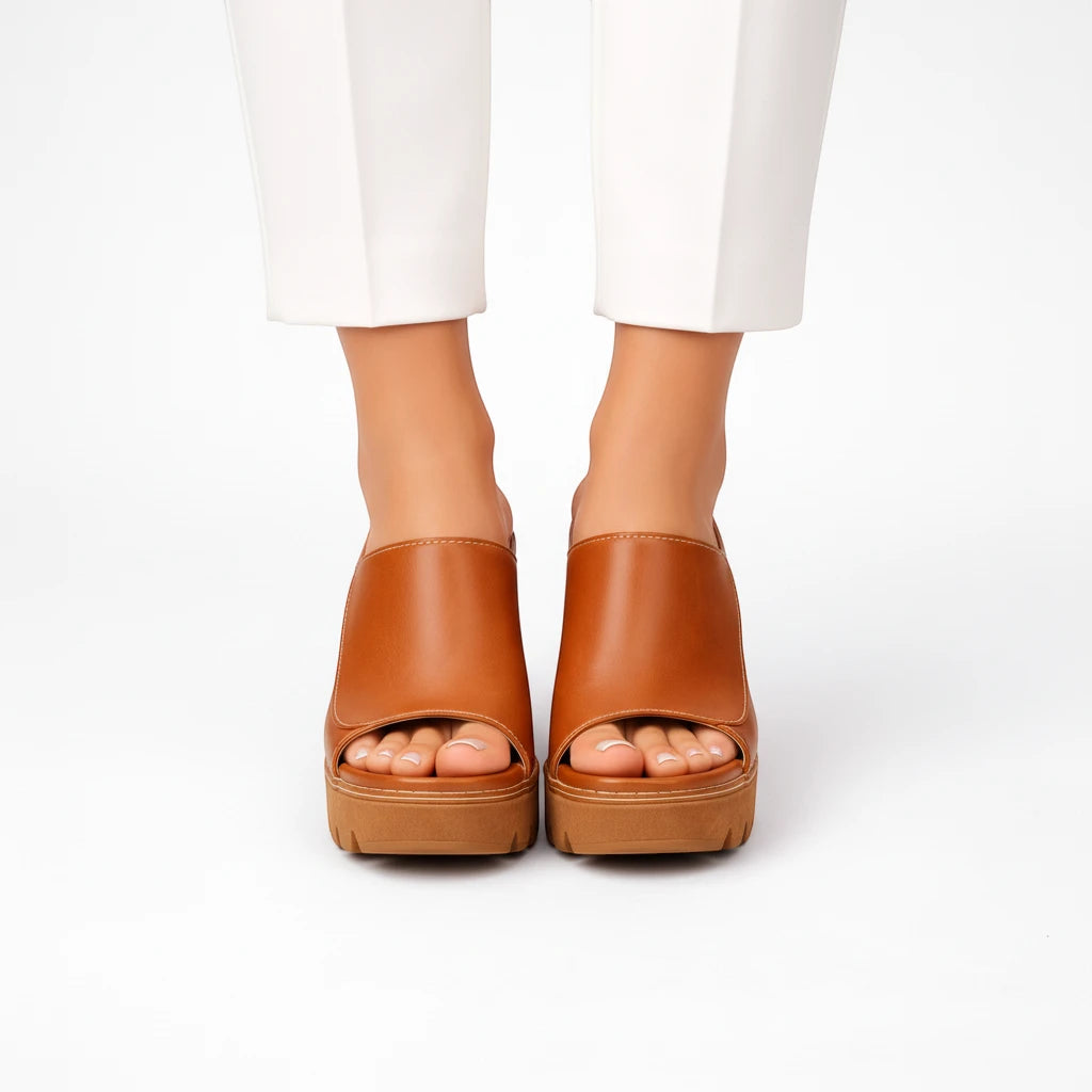 Women's Chunky Platform Sandals with Cushioned Footbed