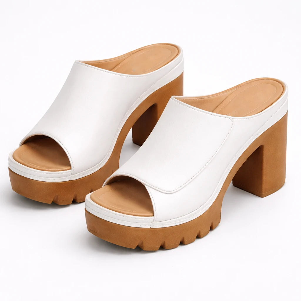 Women's Chunky Platform Sandals with Cushioned Footbed