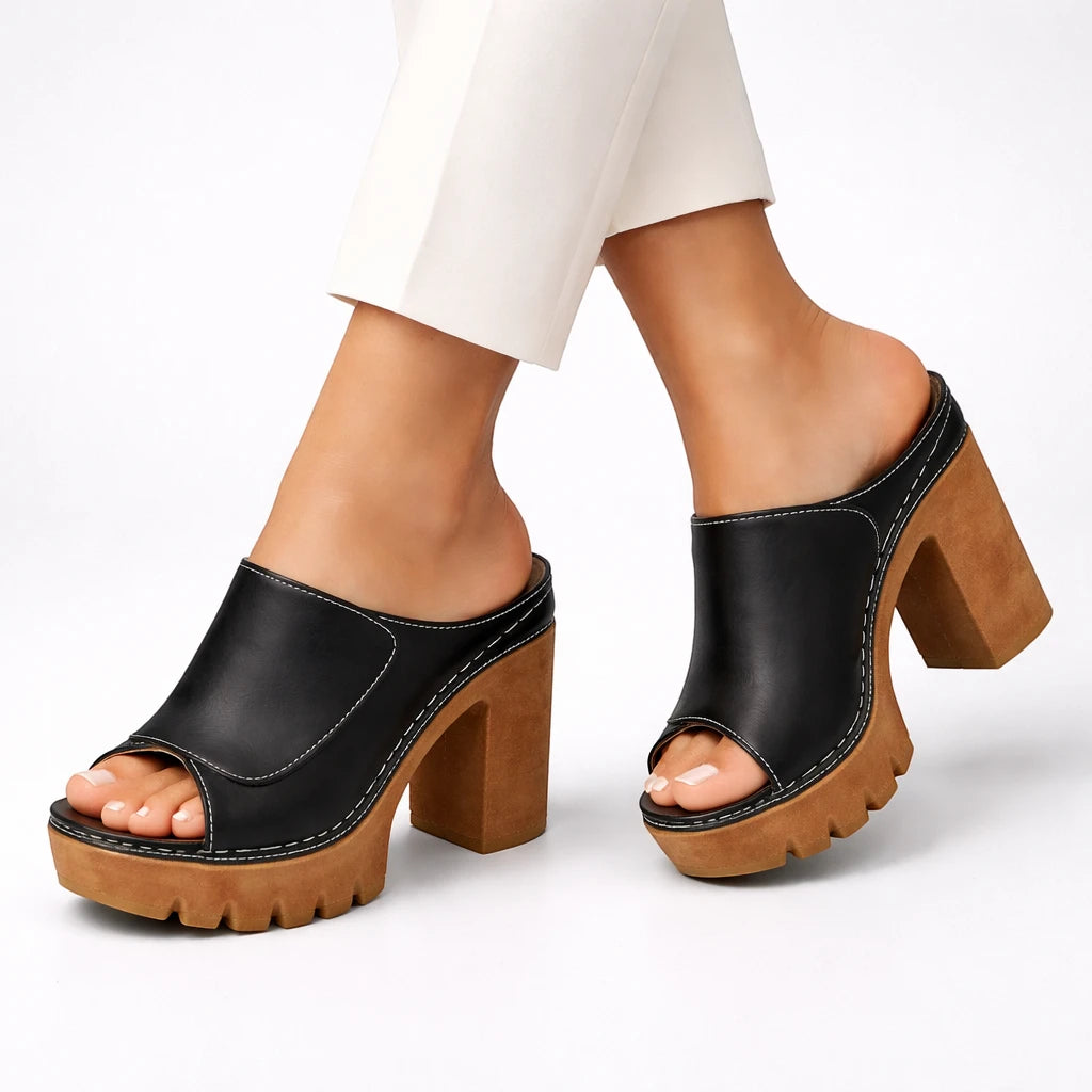Women's Chunky Platform Sandals with Cushioned Footbed