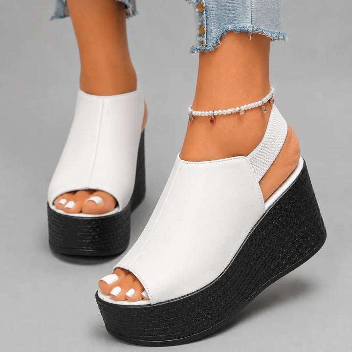 Women's Chunky Platform Sandals with Cushioned Insole