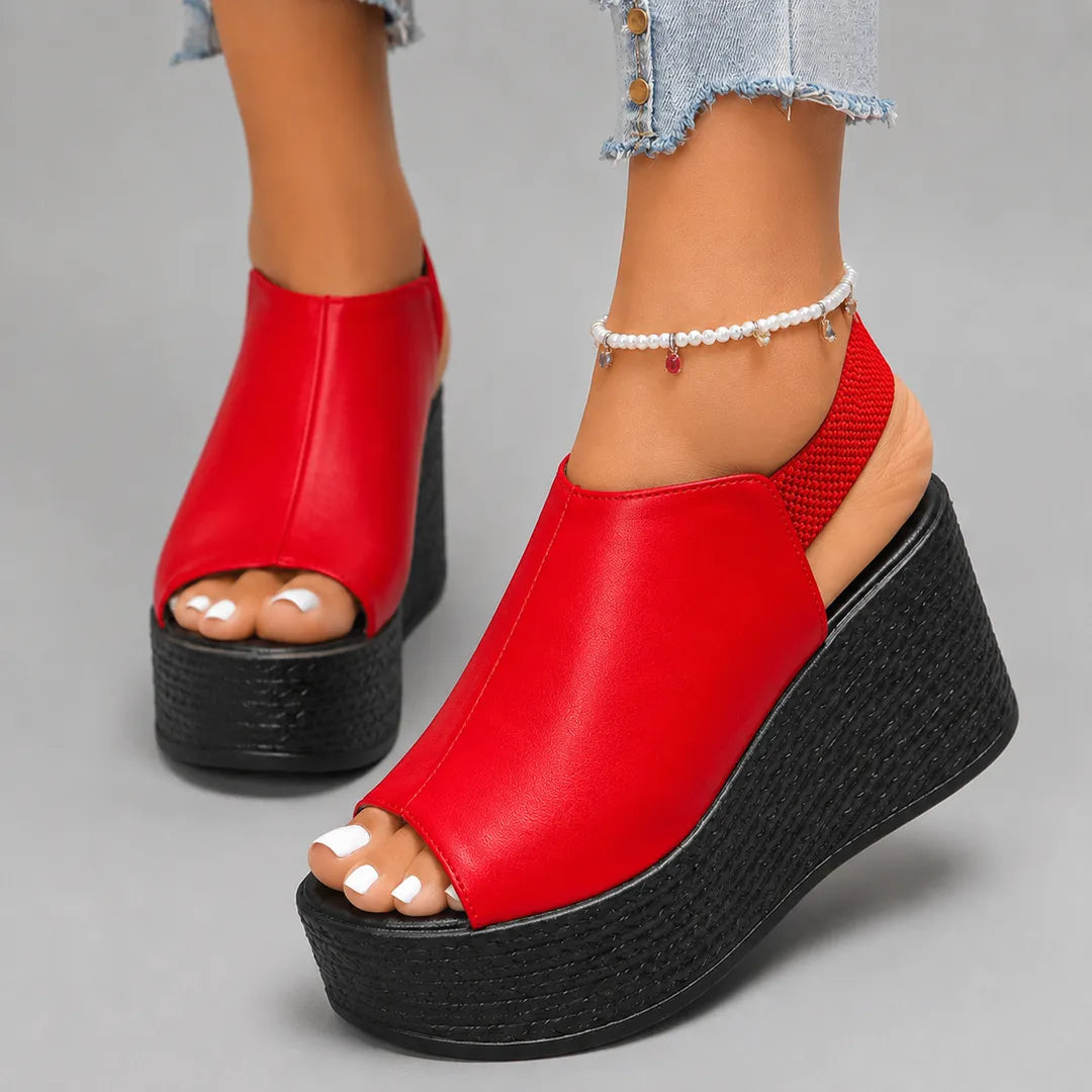 Women's Chunky Platform Sandals with Cushioned Insole