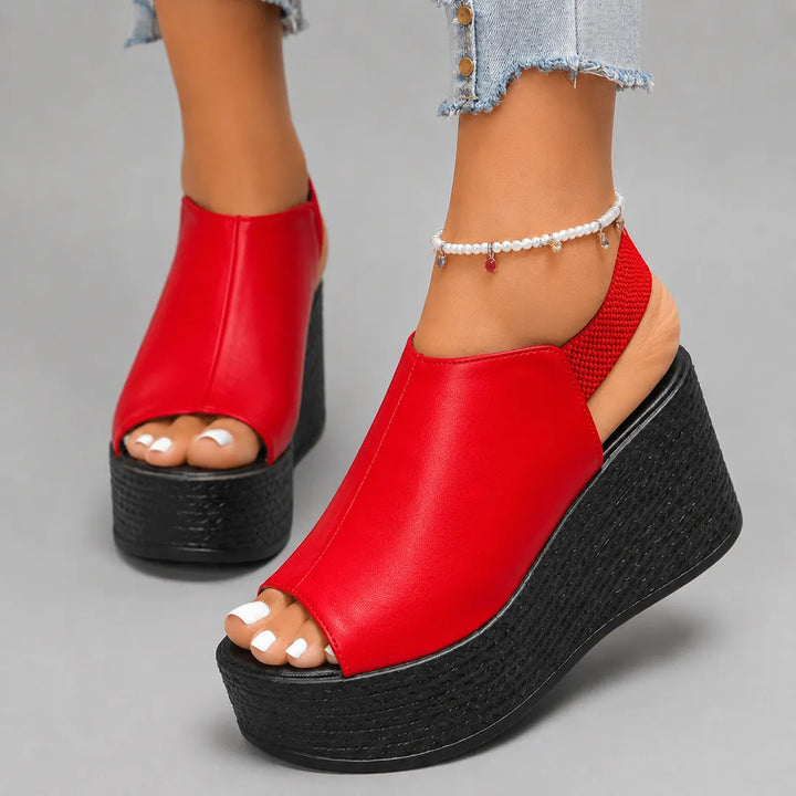 Women's Chunky Platform Sandals with Cushioned Insole