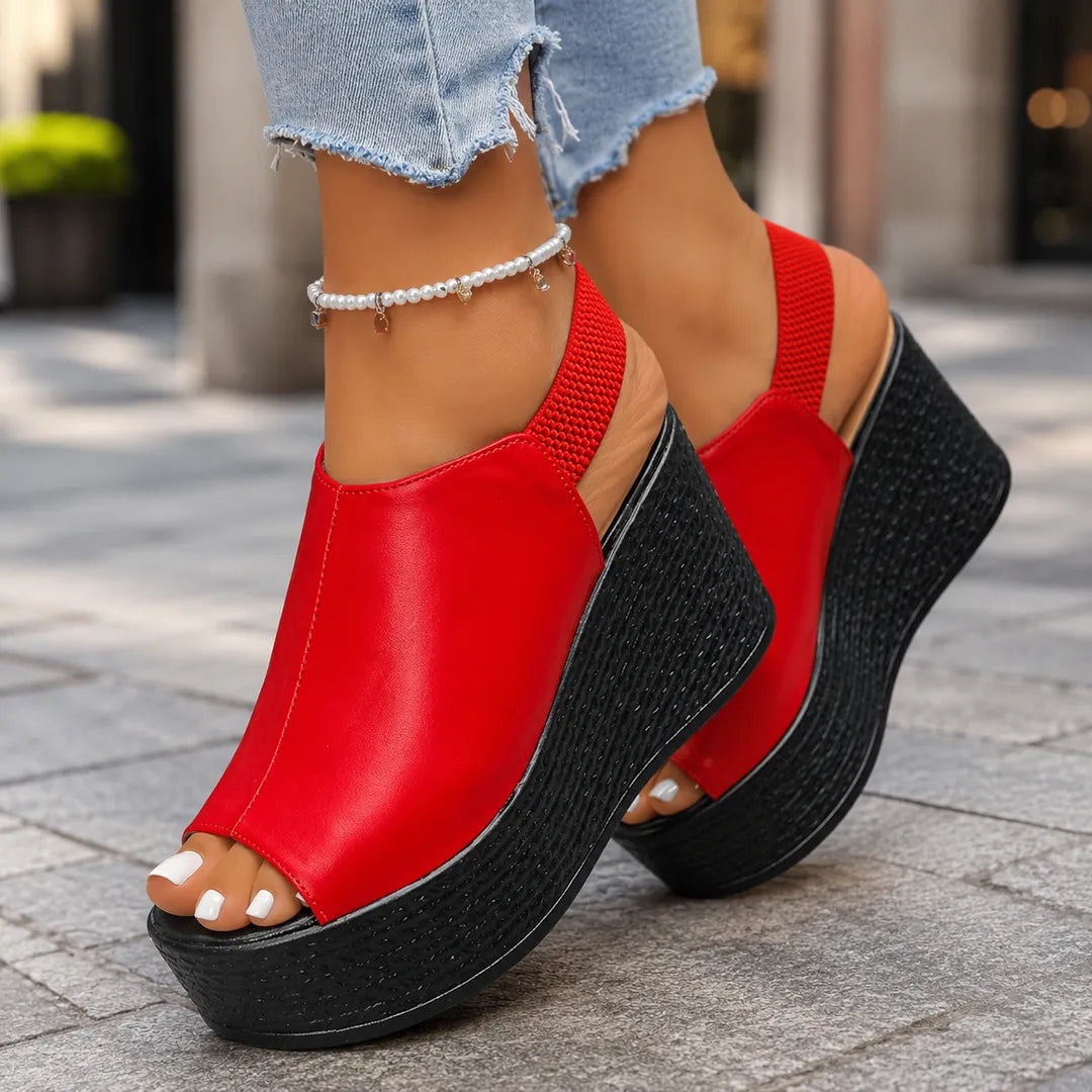 Women's Chunky Platform Sandals with Cushioned Insole