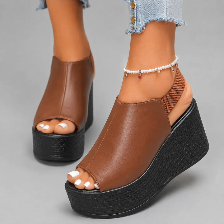 Women's Chunky Platform Sandals with Cushioned Insole