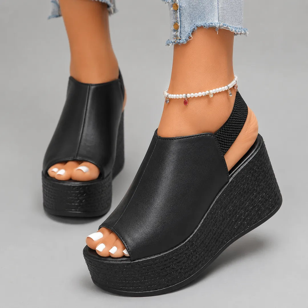 Women's Chunky Platform Sandals with Cushioned Insole