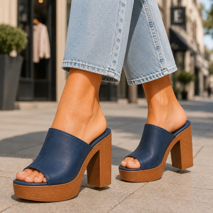 Women's Chunky Platform Sandals with Padded Footbed