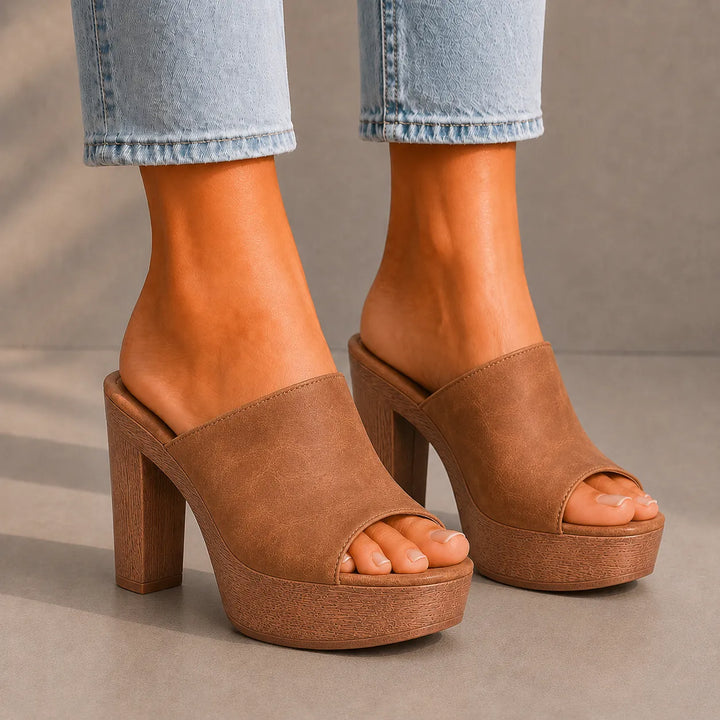 Women's Chunky Platform Sandals with Padded Footbed