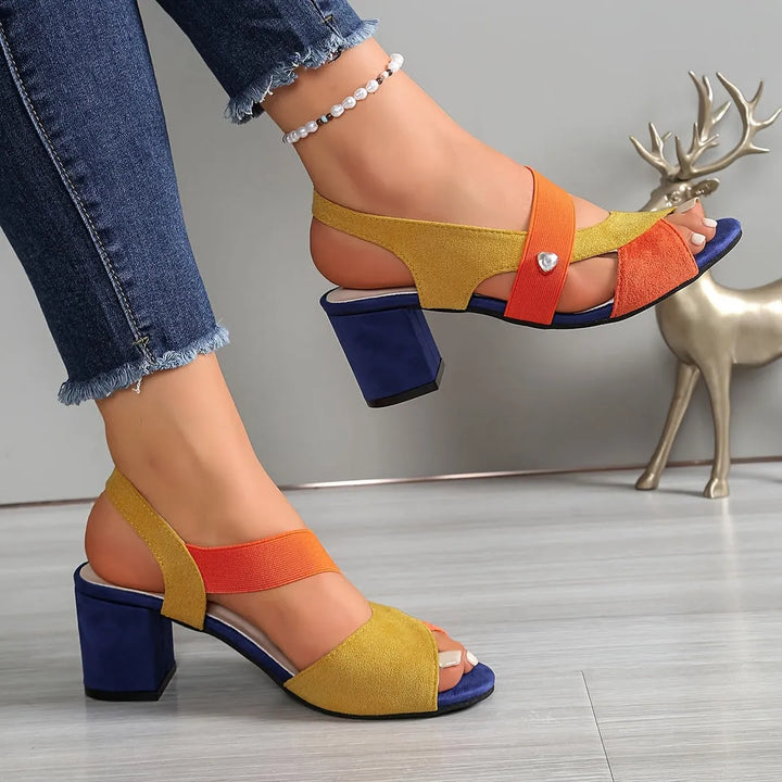 Women's Comfy Block Heel Sandals with Lightweight Sole