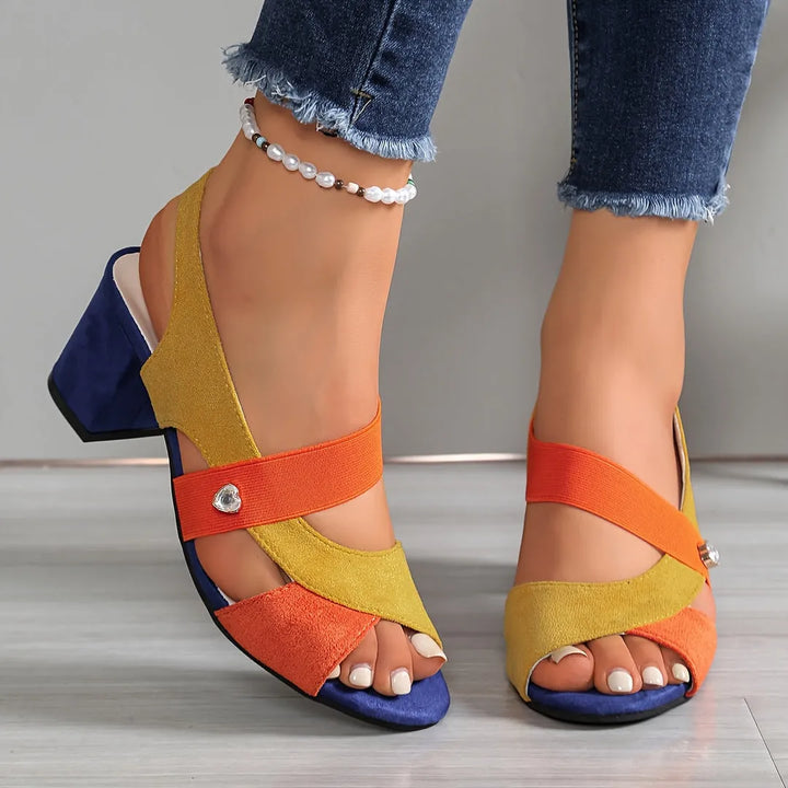 Women's Comfy Block Heel Sandals with Lightweight Sole