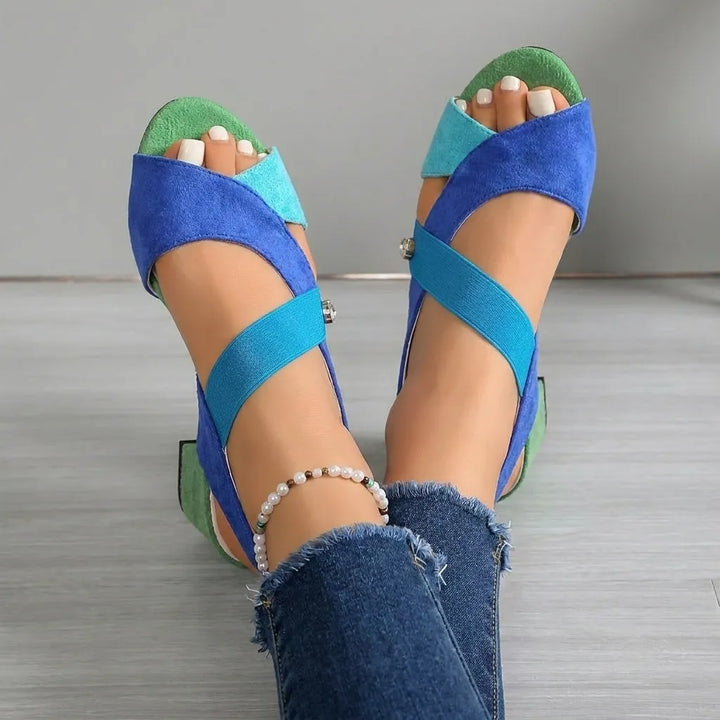 Women's Comfy Block Heel Sandals with Lightweight Sole