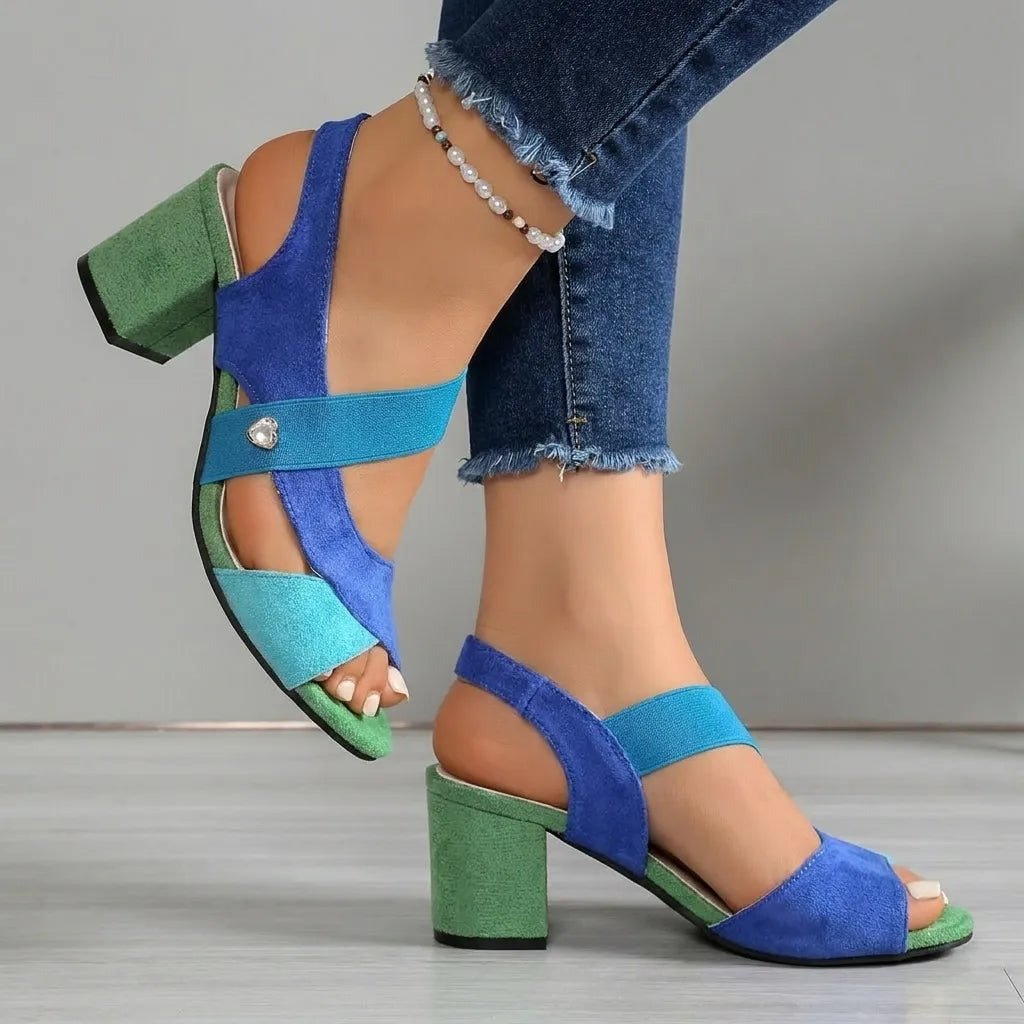 Women's Comfy Block Heel Sandals with Lightweight Sole