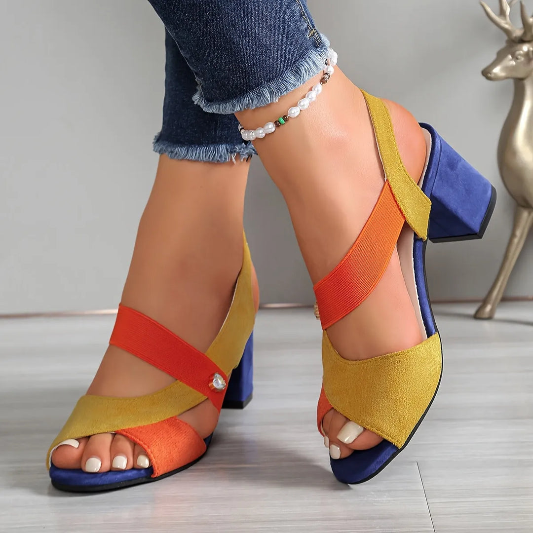 Women's Comfy Block Heel Sandals with Lightweight Sole