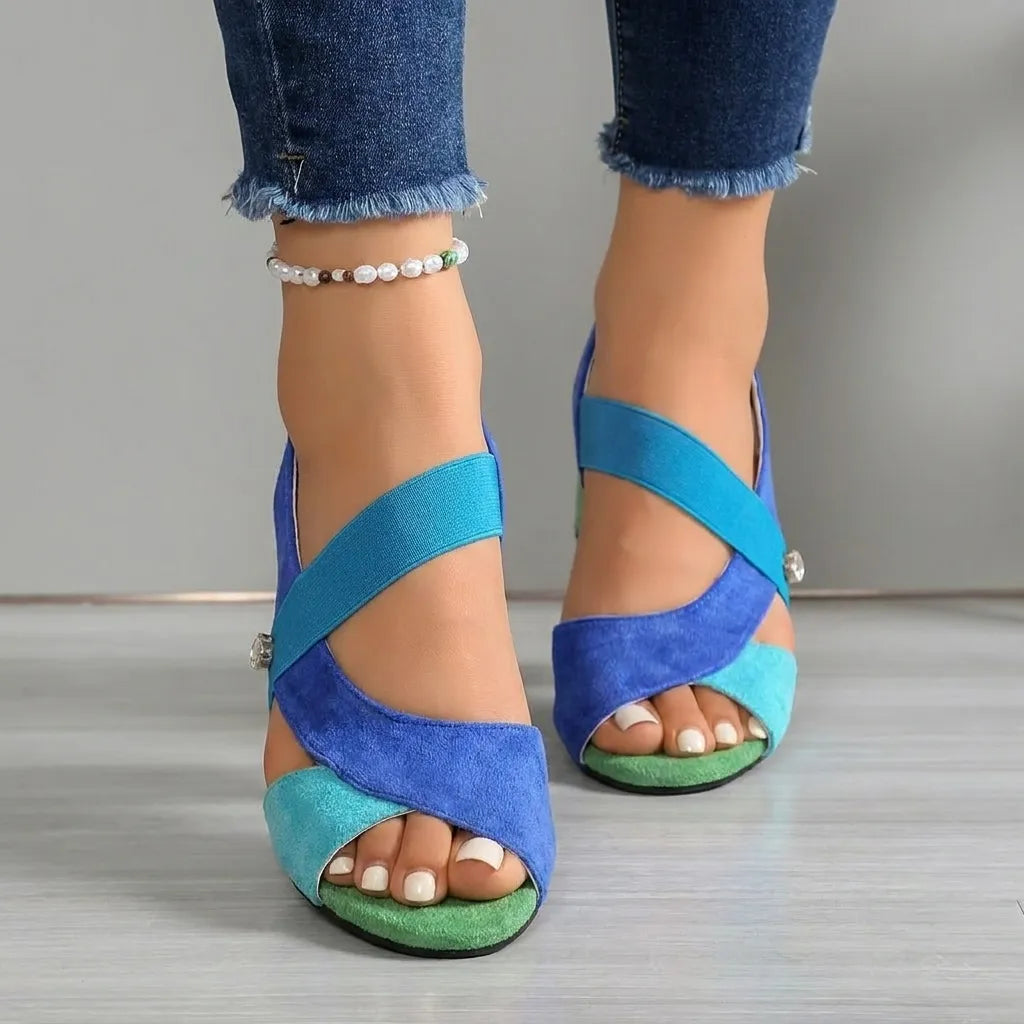 Women's Comfy Block Heel Sandals with Lightweight Sole