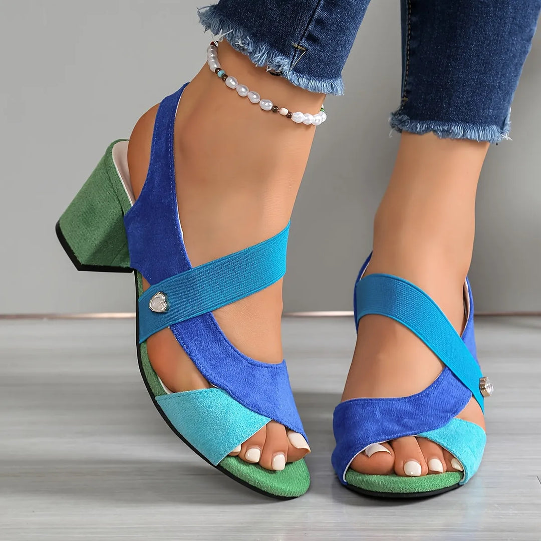 Women's Comfy Block Heel Sandals with Lightweight Sole