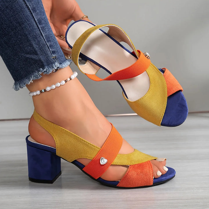 Women's Comfy Block Heel Sandals with Lightweight Sole