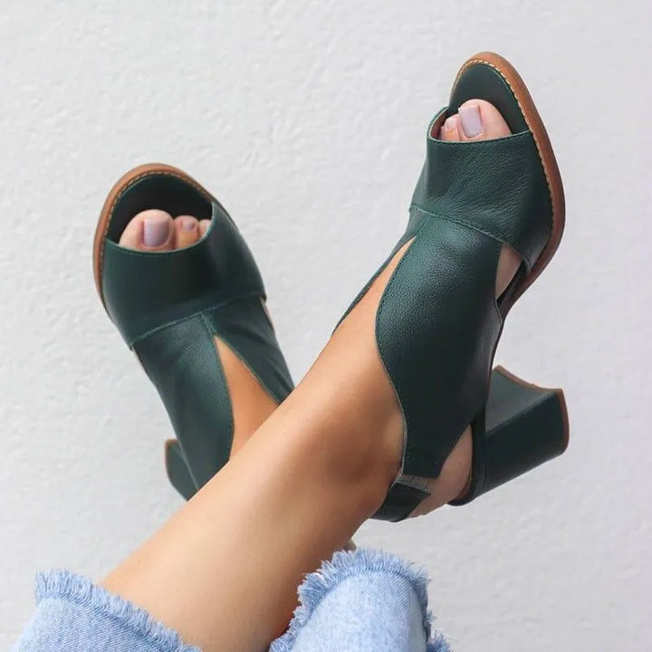 Women's Comfy Block Heel Sandals with Non Slip Sole