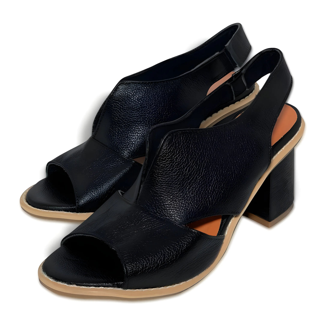 Women's Comfy Block Heel Sandals with Non Slip Sole