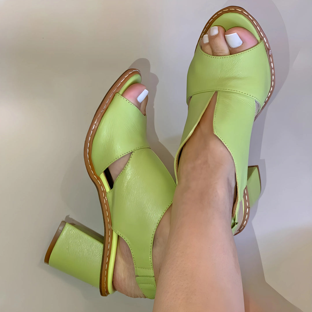 Women's Comfy Block Heel Sandals with Non Slip Sole