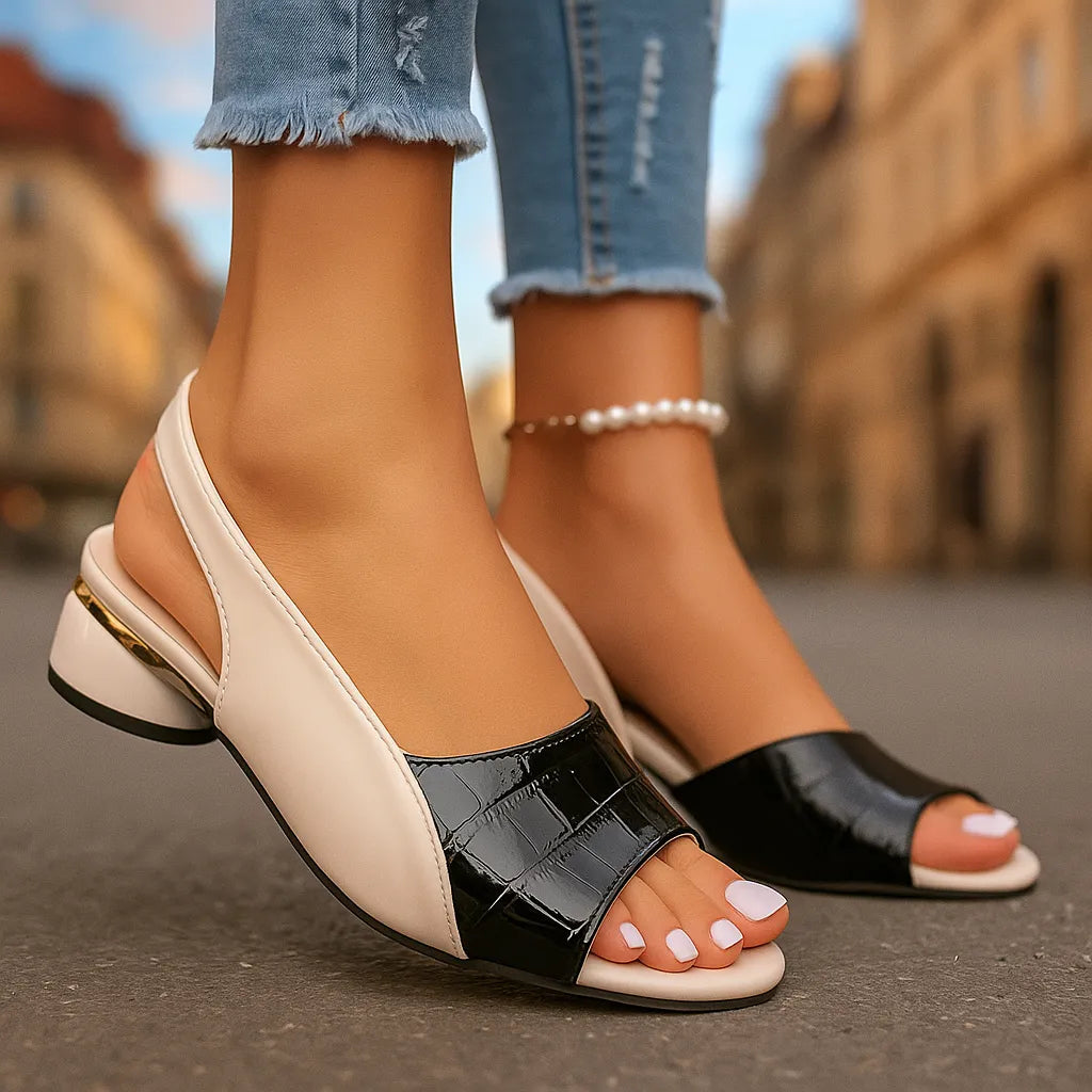Women's Comfy Block Heel Sandals with Cushioned Footbed