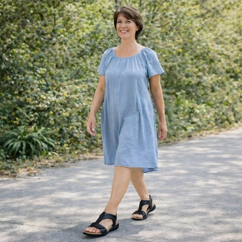 Women's Comfy Flat Sandals with Adjustable Strap