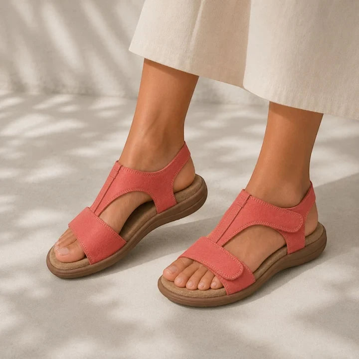 Women's Comfy Flat Sandals with Adjustable Strap