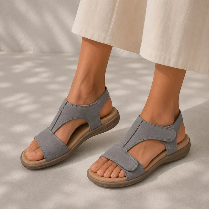 Women's Comfy Flat Sandals with Adjustable Strap