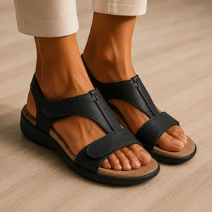 Women's Comfy Flat Sandals with Adjustable Strap