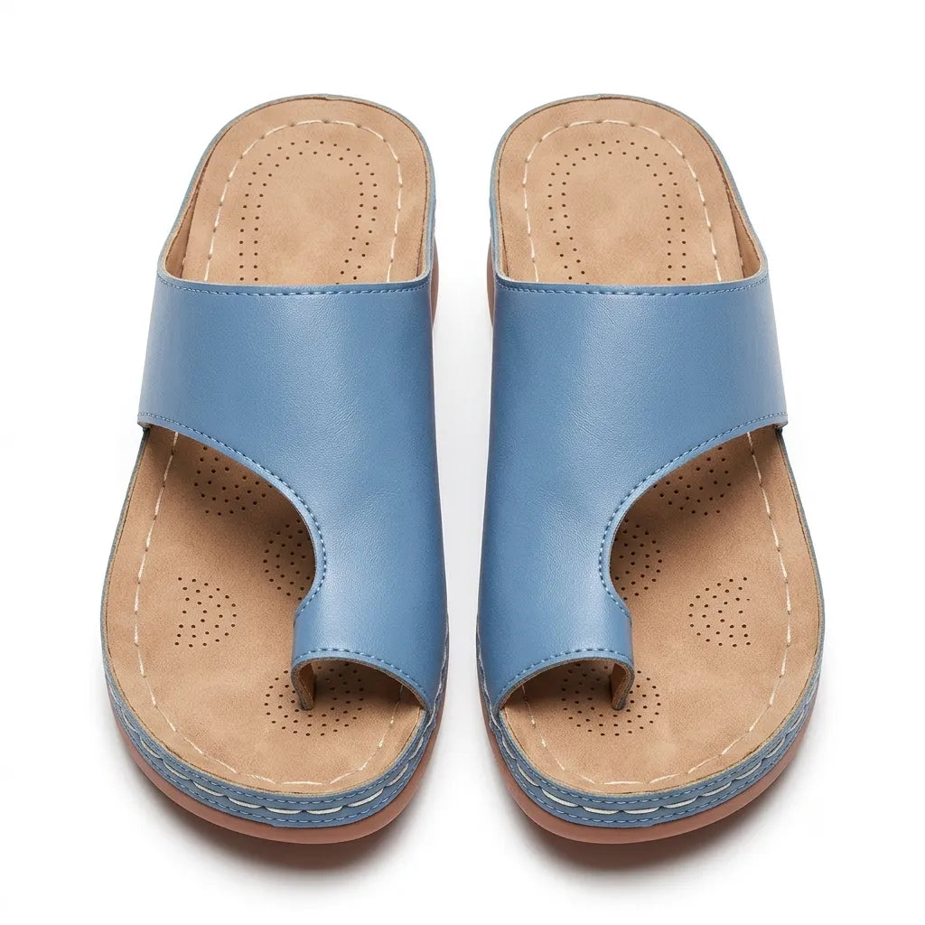 Women's Comfy Flat Sandals with Cushioned Footbed and Arch Support