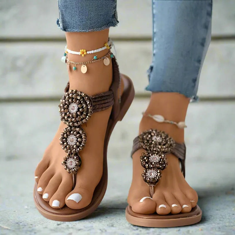 Women's Comfy Flat Sandals with Soft Lining