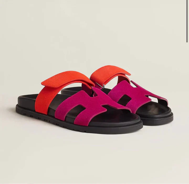 Women's Comfy Flat Sandals with Wide Strap