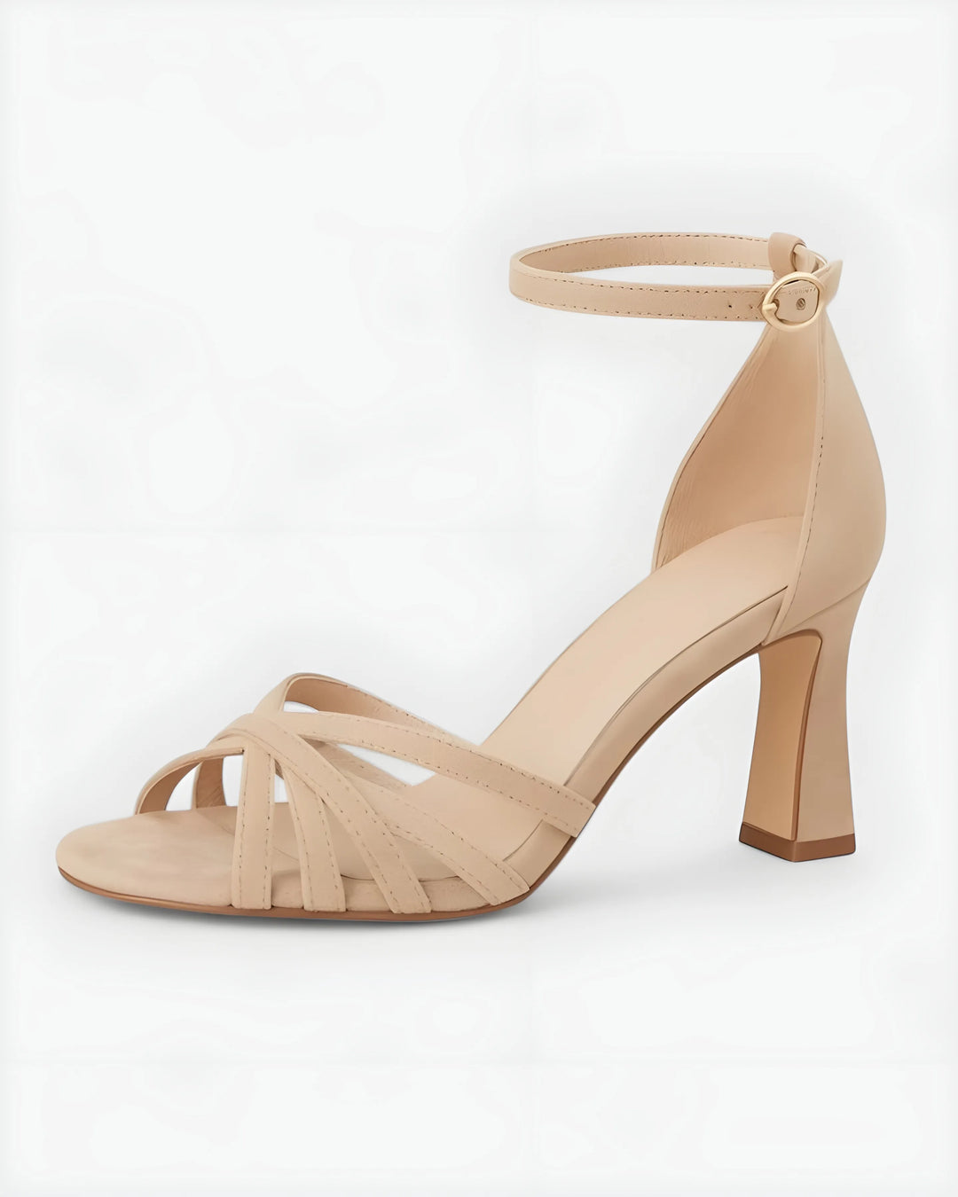 Women’s Comfy Heeled Sandals with Adjustable Strap