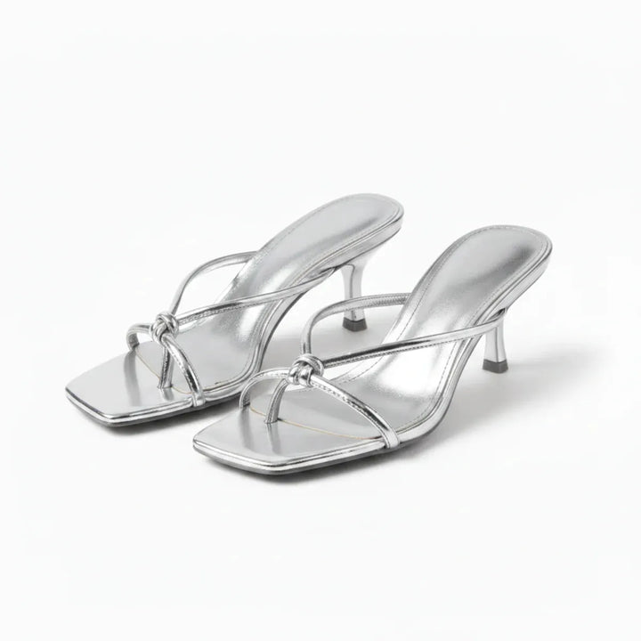 Women's Comfy Heeled Sandals with Cushioned Footbed