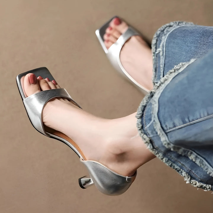 Women's Comfy Heeled Sandals with Cushioned Insole