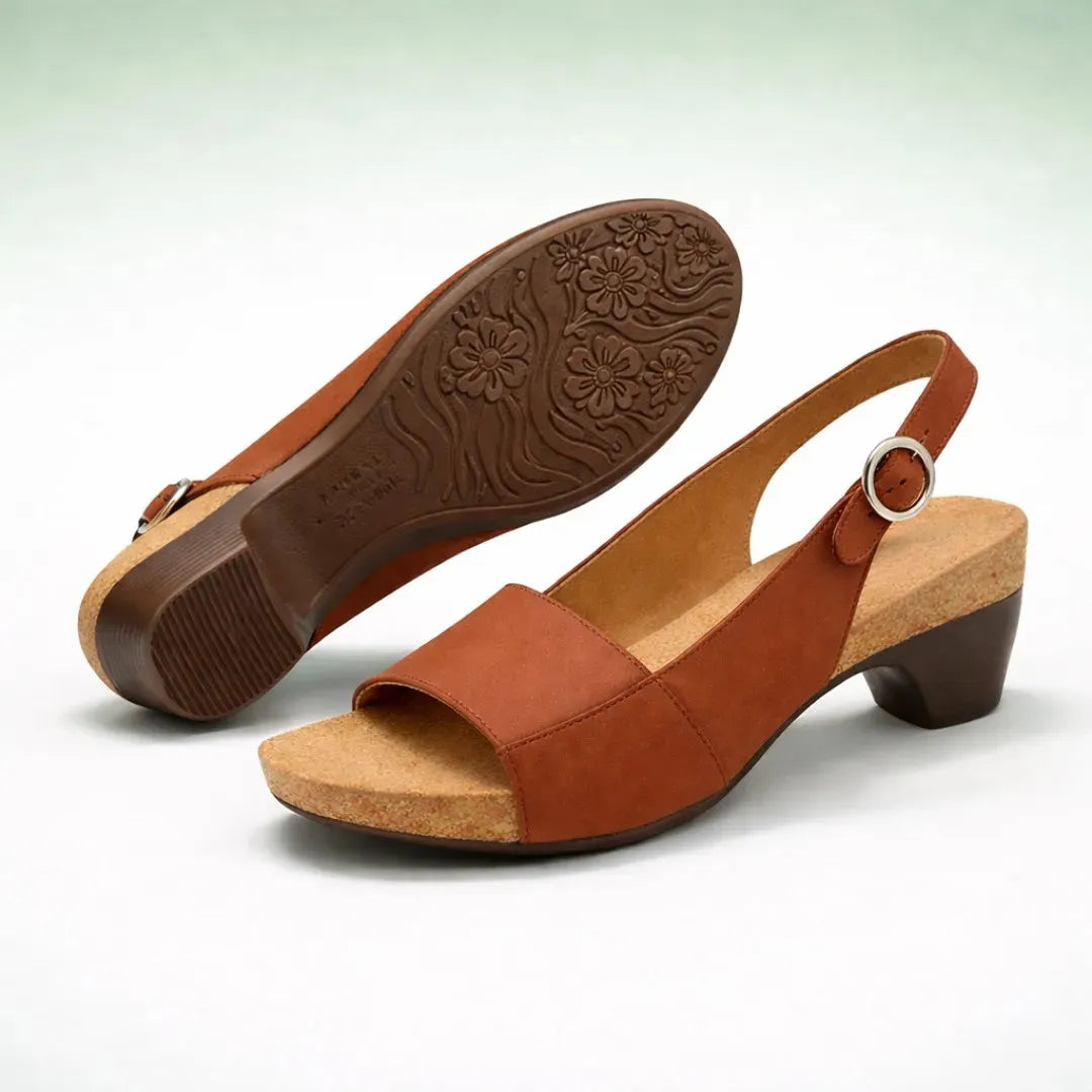 Women's Comfy Heeled Sandals with Non Slip Sole