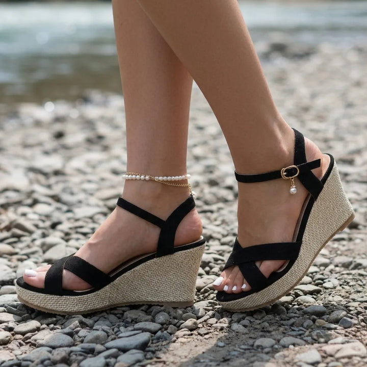 Women’s Comfy Heeled Sandals with Non Slip Sole