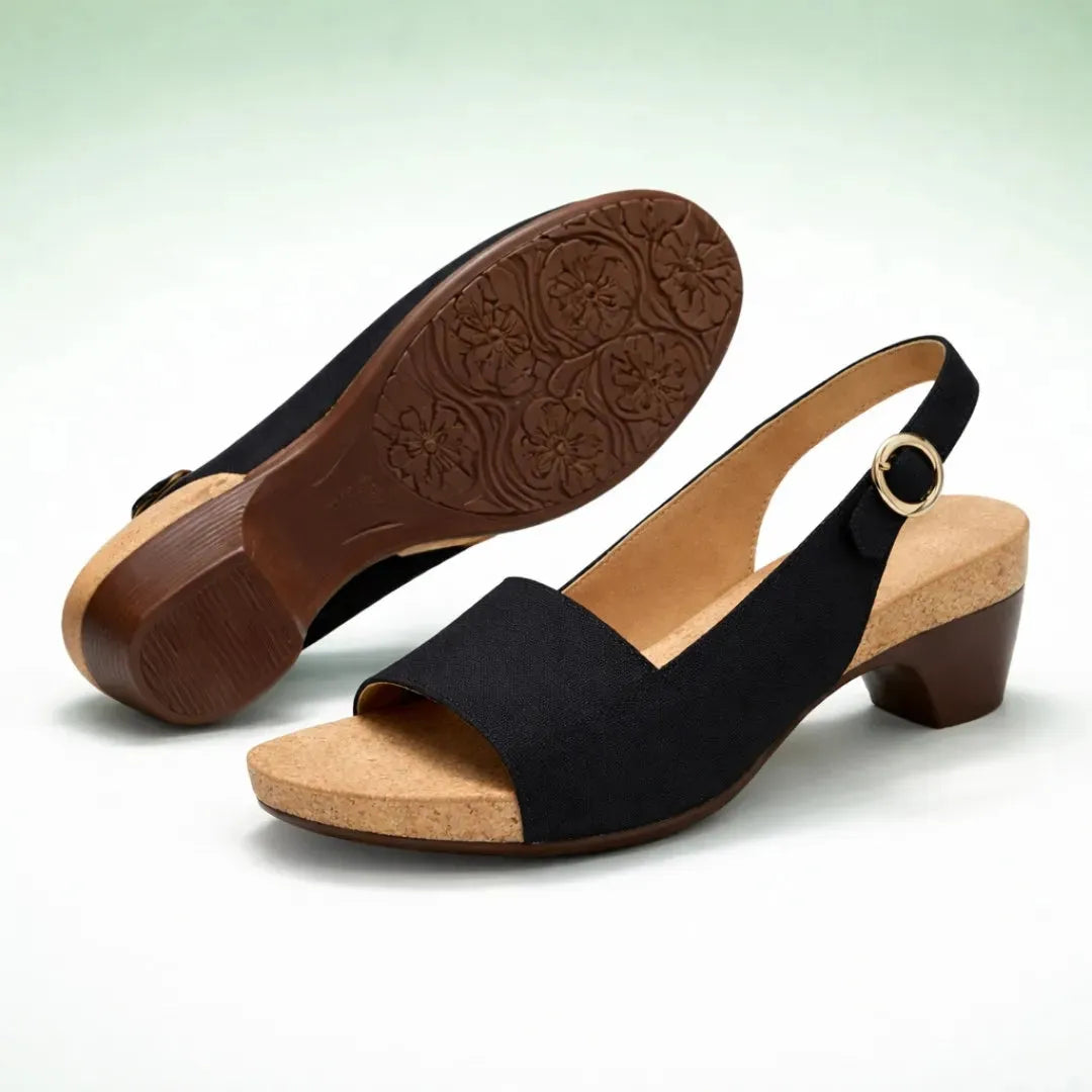 Women's Comfy Heeled Sandals with Non Slip Sole