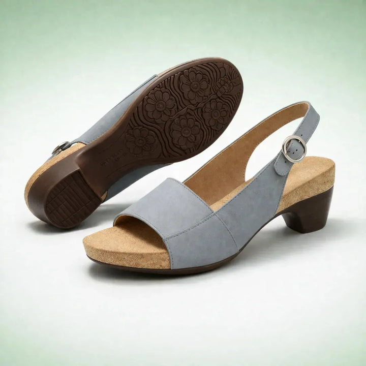 Women's Comfy Heeled Sandals with Non Slip Sole