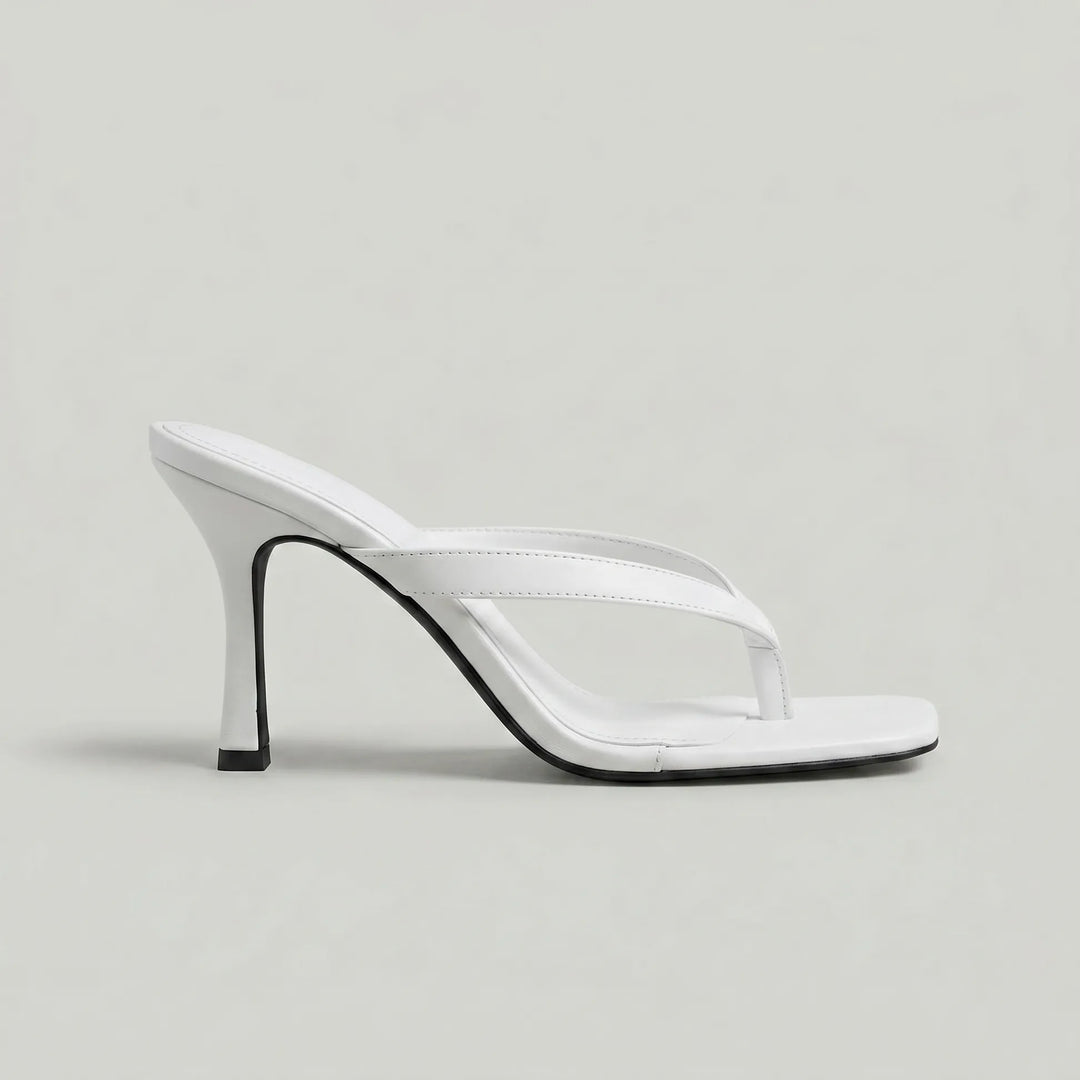 Women's Comfy Heeled Sandals with Square Toe